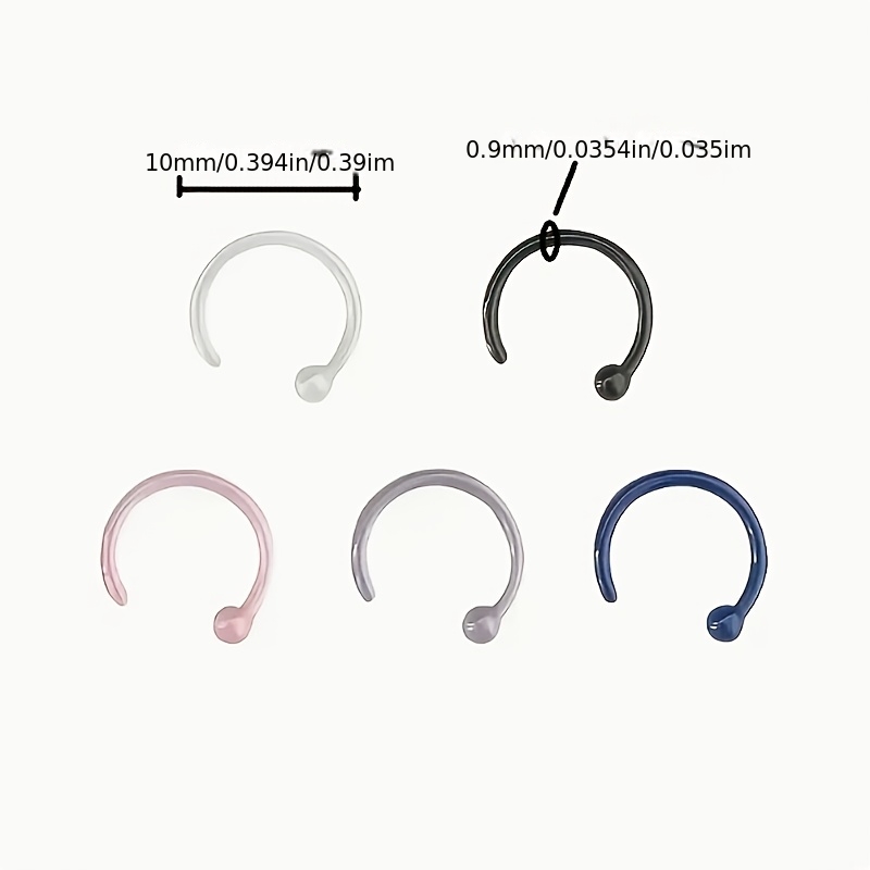 Macaron-Style Ceramic C-Shaped Stud Earrings Set